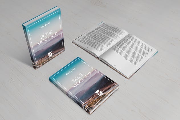 高端精装图书版式设计样机素材中国精选模板v1 Hardcover Book Mock-Ups Vol.1插图(8)
