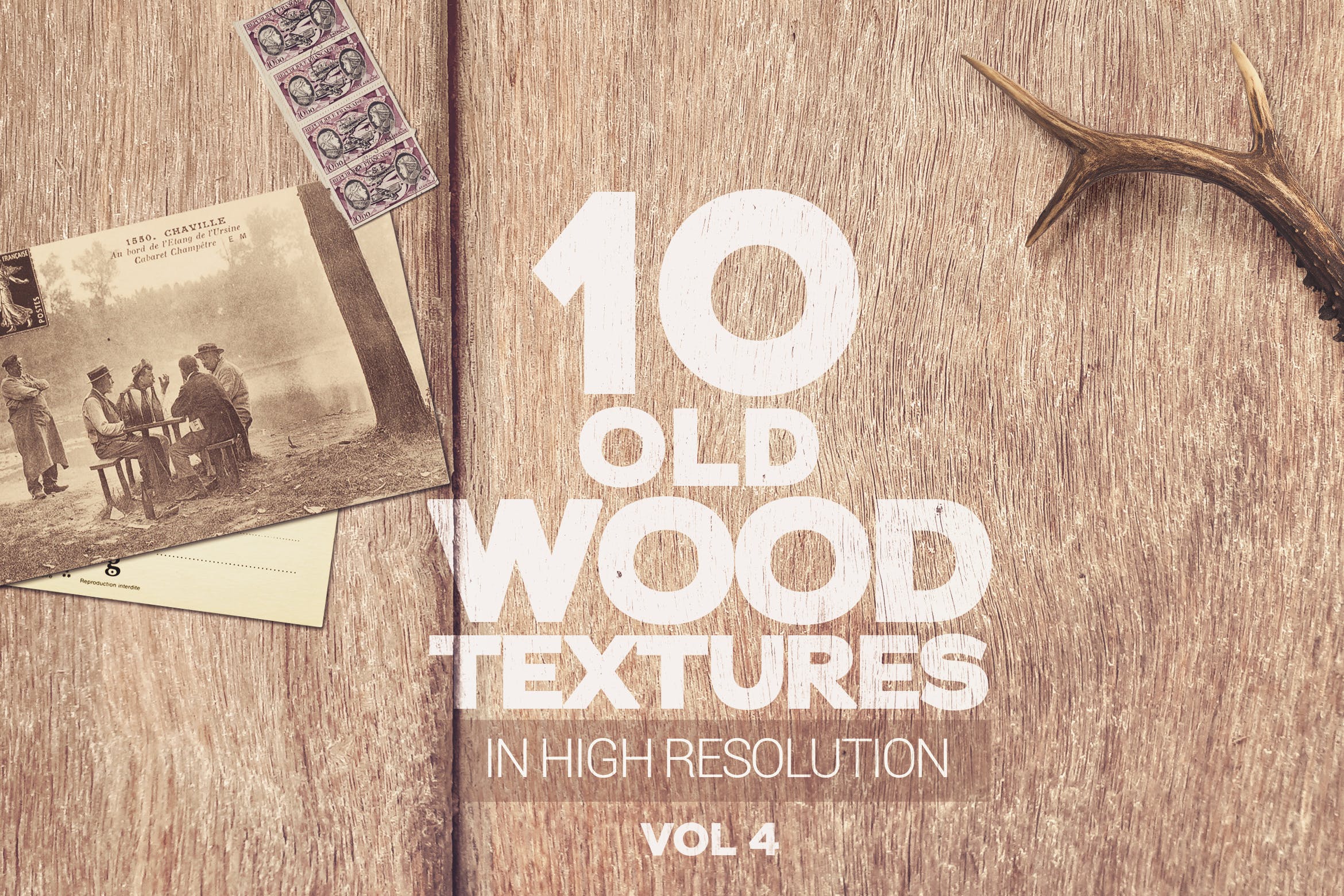 老木纹纹理16图库精选背景v4 Old Wood Textures x10 Vol.4插图