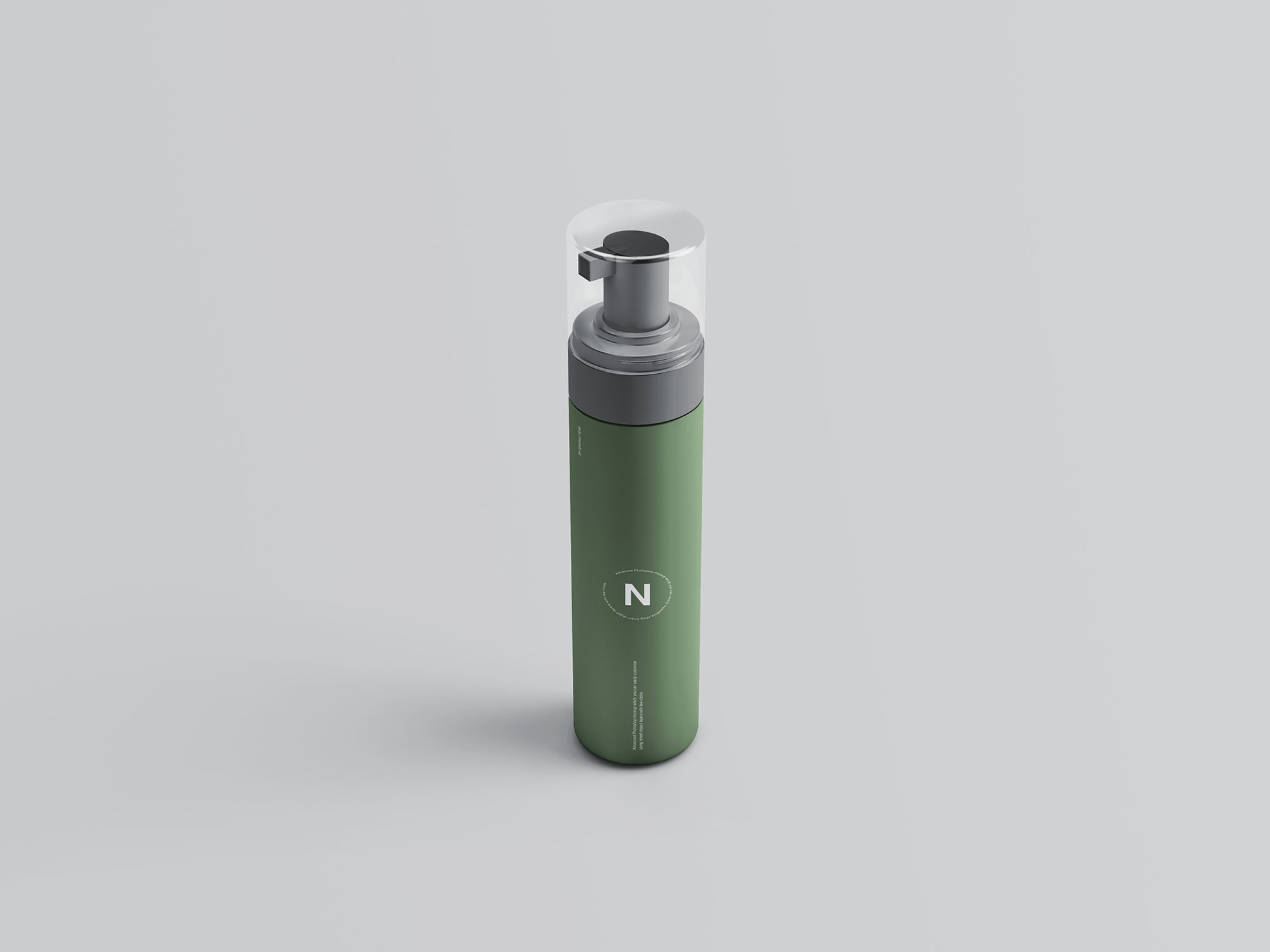 按压式化妆品护肤品瓶外观设计16设计网精选模板 Cosmetic Bottles Packaging Mockup插图(4)