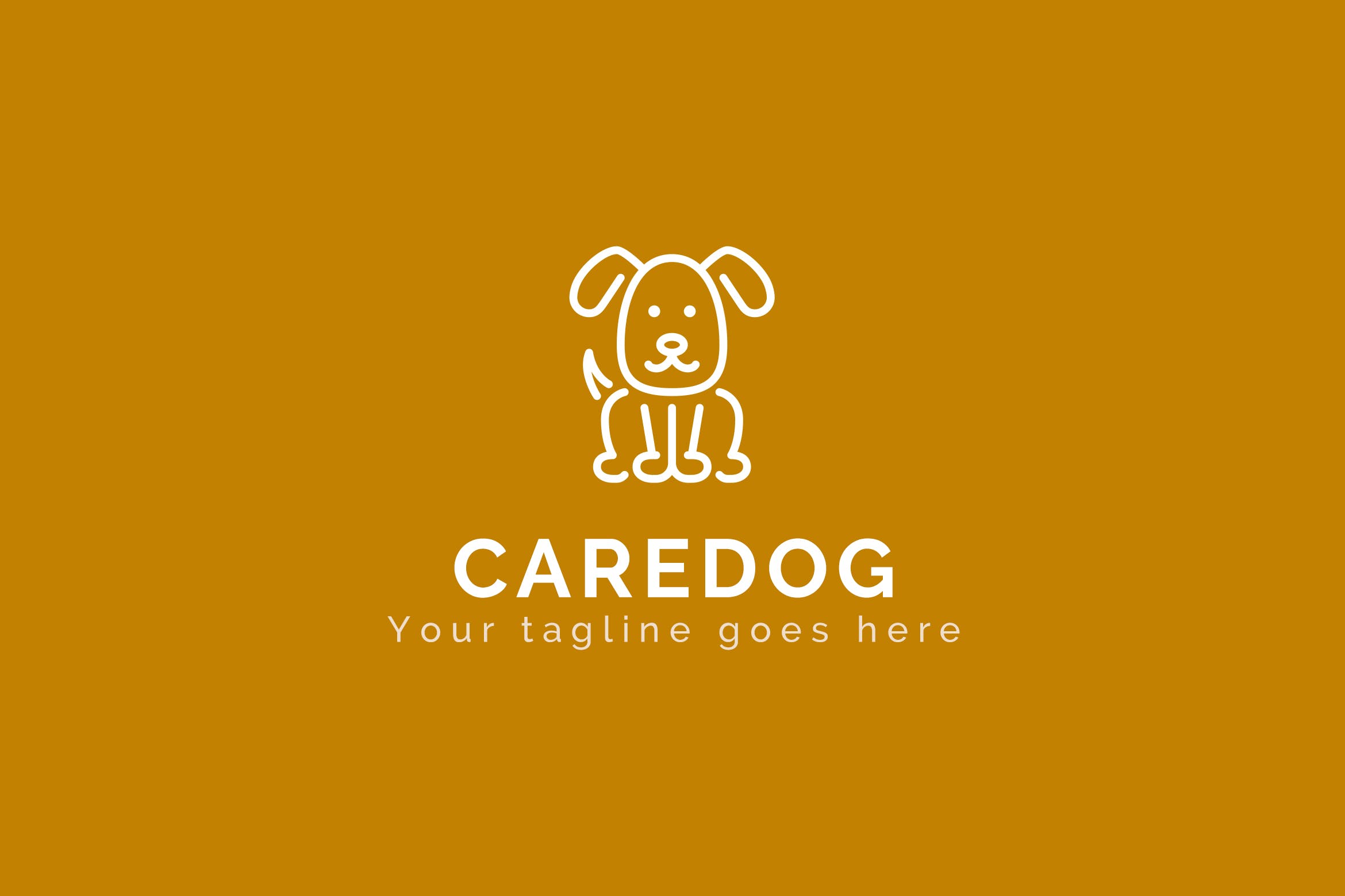 看护犬动物Logo设计素材库精选模板 Caredog – Animal Logo Template插图