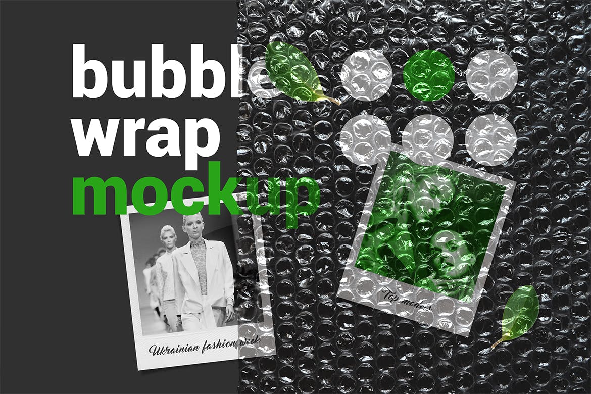 气泡薄膜包装设计效果图16图库精选 Bubble Wrap Mockup插图(2)