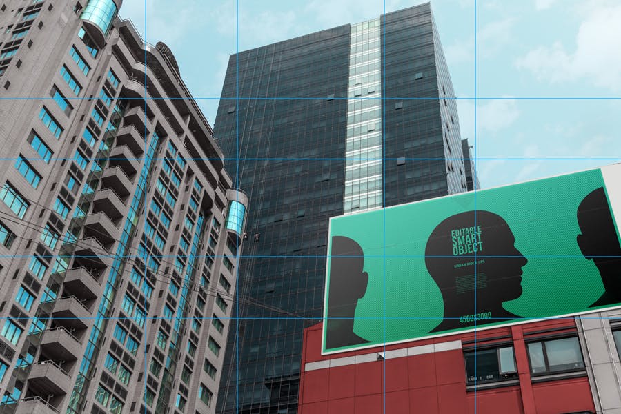 城市海报广告牌设计效果图预览样机素材库精选模板#6 Urban Poster / Billboard Mock-up – Huge Edition #6插图(1)