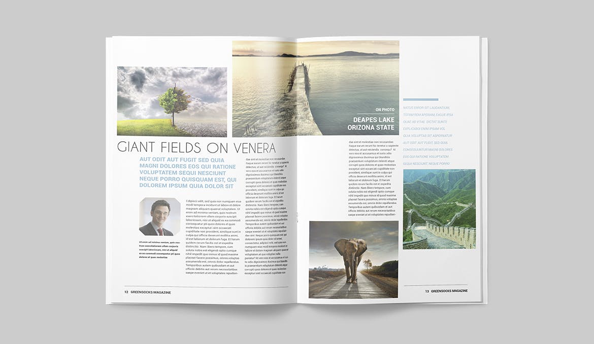 农业/自然/科学主题16设计网精选杂志排版设计模板 Magazine Template插图(6)