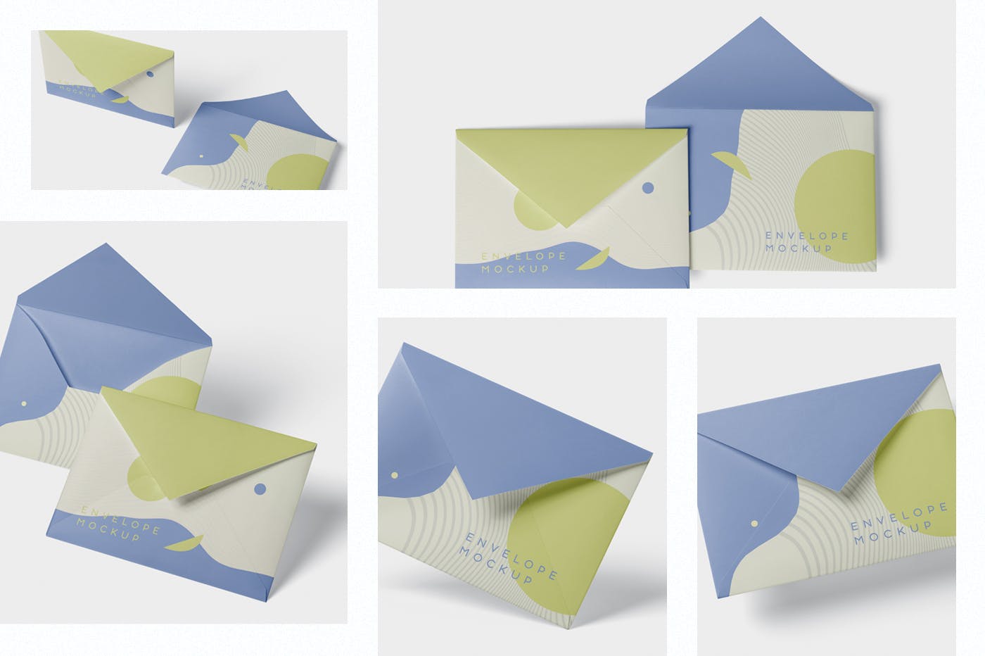 高端企业信封外观设计图16图库精选模板 Envelope C5 – C6 Mock-Up Set插图(1)