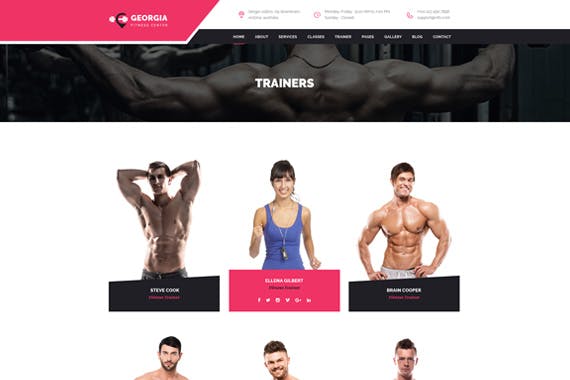 健身俱乐部官方网站设计PSD模板 Georgio : Fitness PSD Template插图(3)