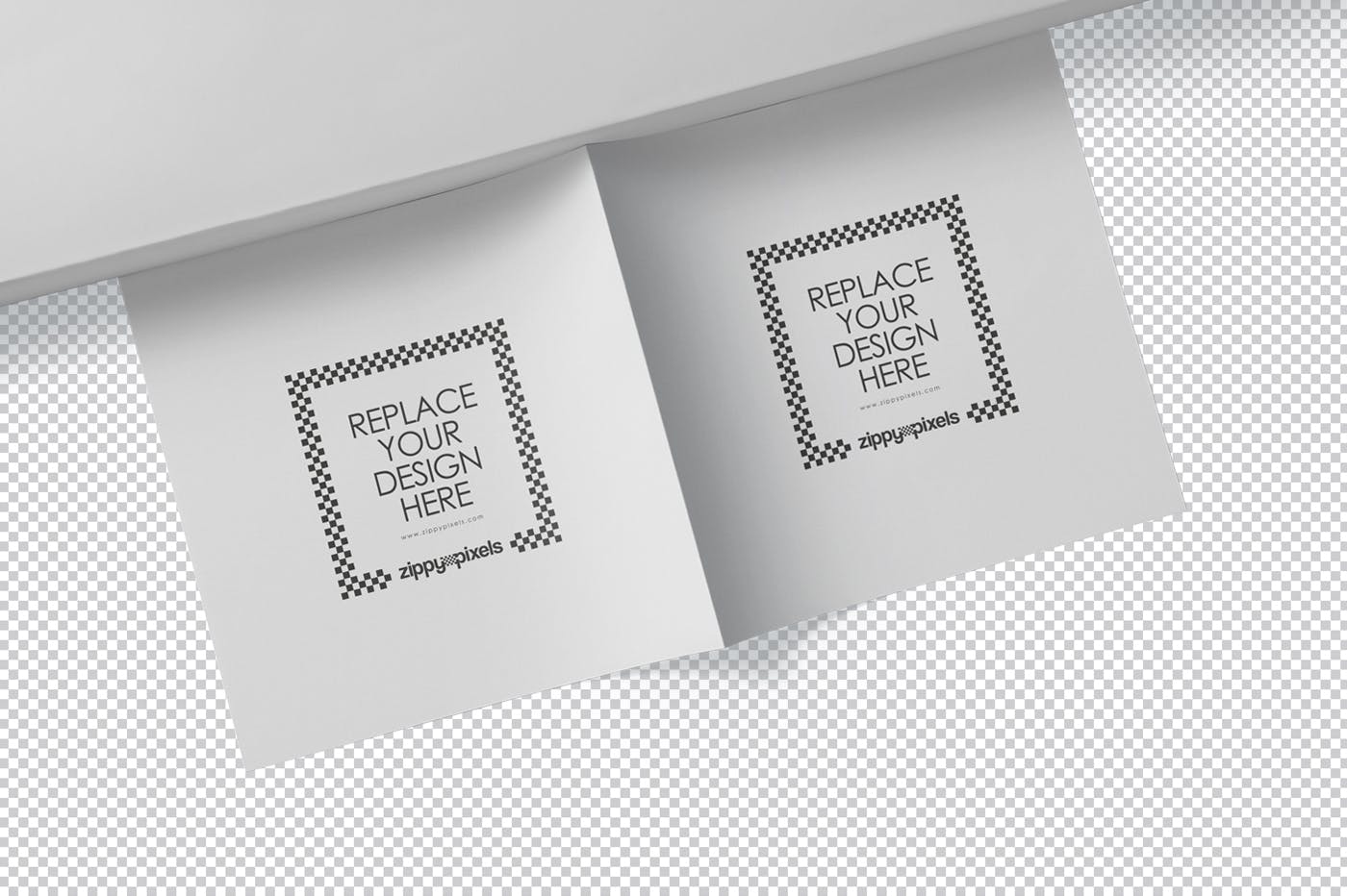 方形对折页宣传手册设计效果图样机普贤居精选 Square Bifold Brochure Mockups插图(6)