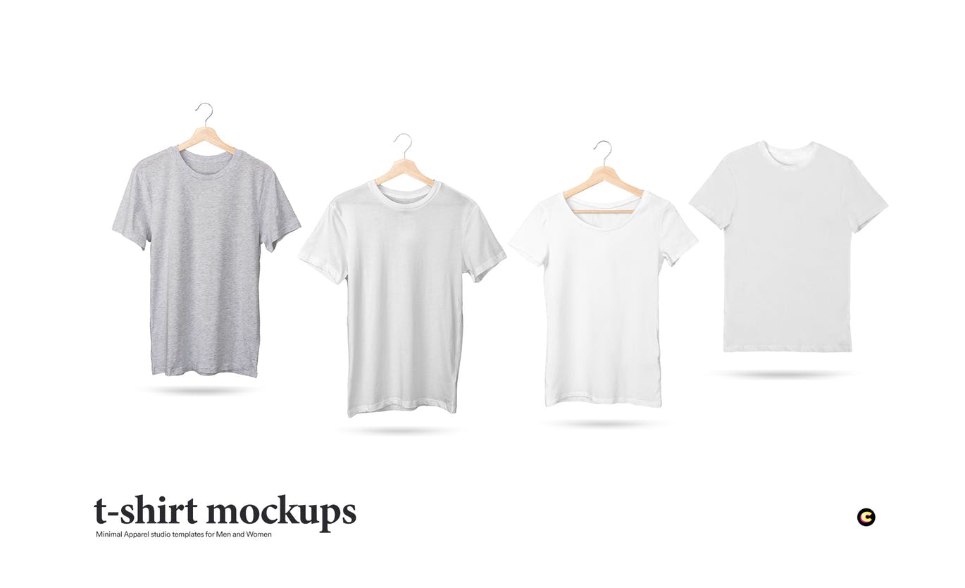 经典晾挂式T恤设计效果图样机素材库精选模板集 T-Shirt Mock-Up Set插图(3)