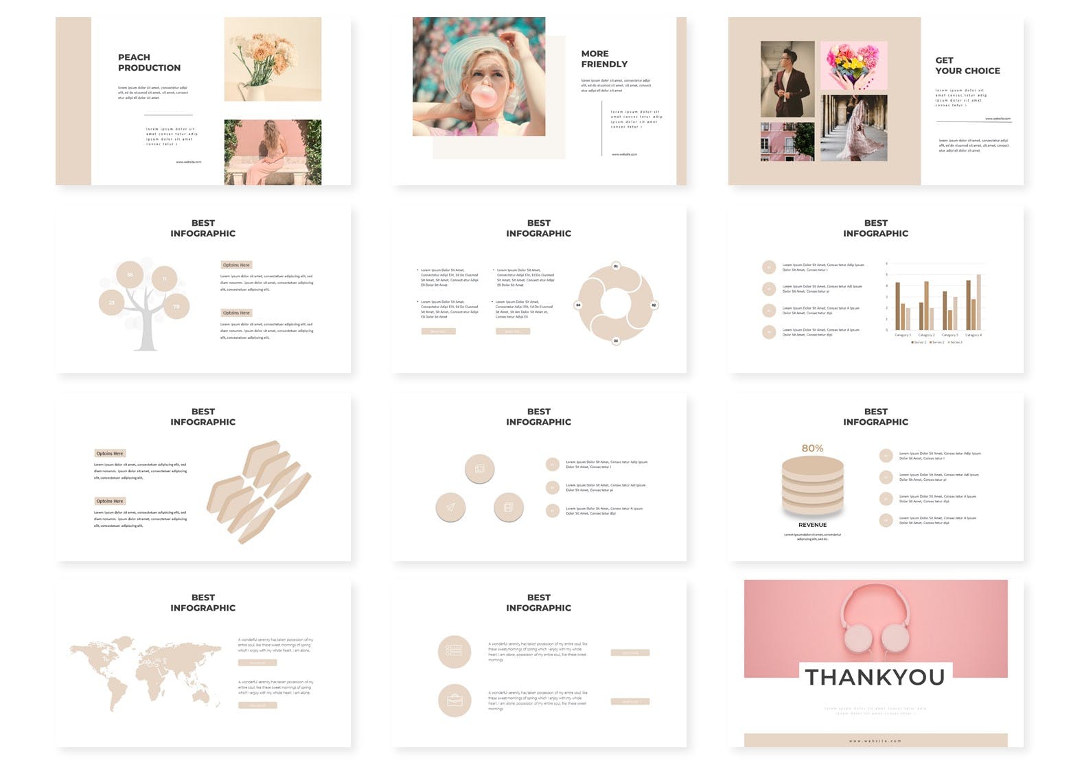 粉色系女性主题谷歌幻灯片设计模板 Seasone | Google Slides Template插图(3)