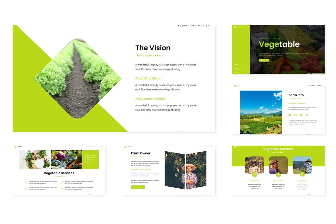 农产品/蔬果主题Google演示模板素材库精选 Vegetable – Google Slide Template插图(1)