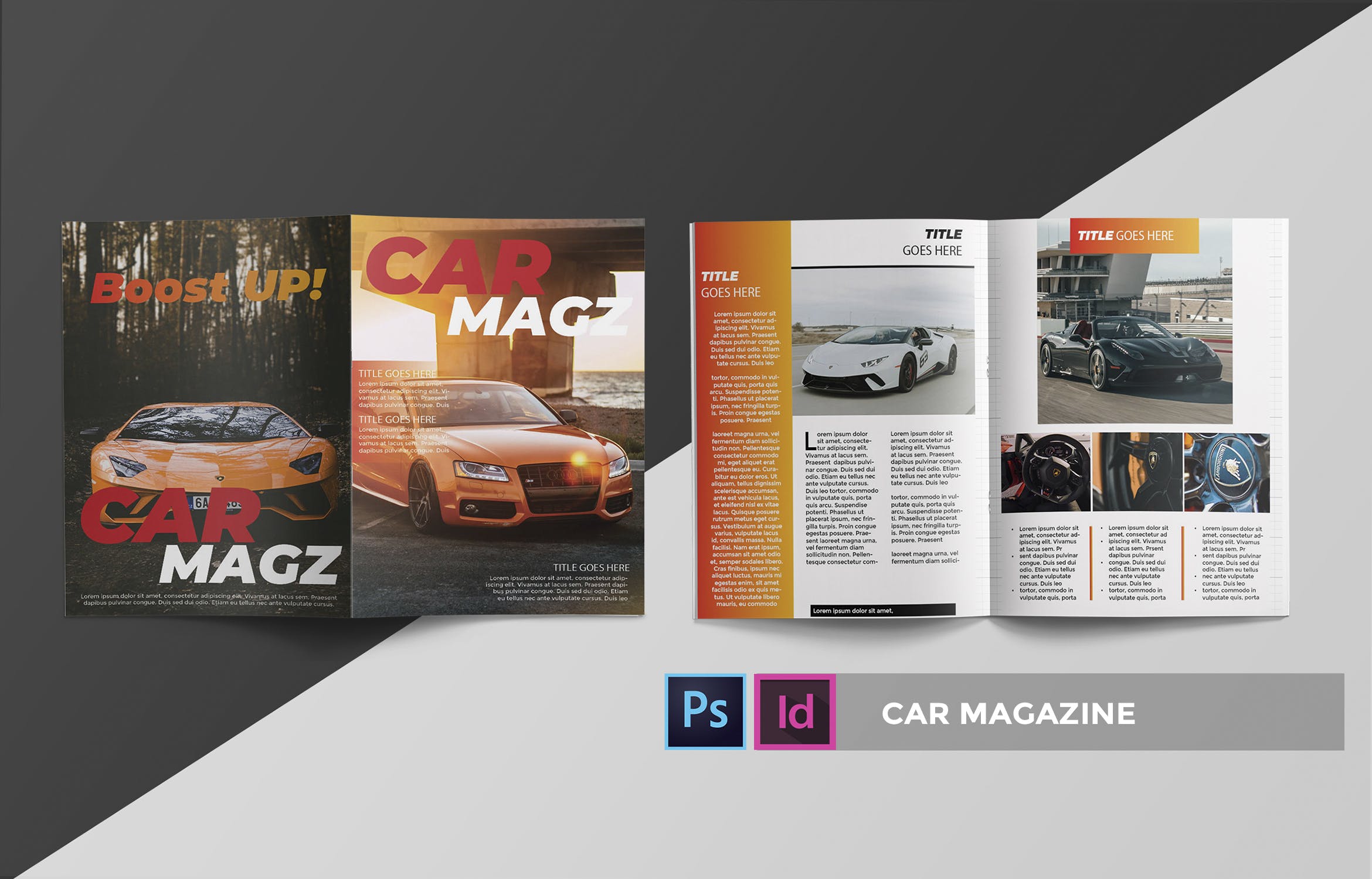 汽车主题非凡图库精选杂志设计InDesign模板 Car | Magazine Template插图(2)