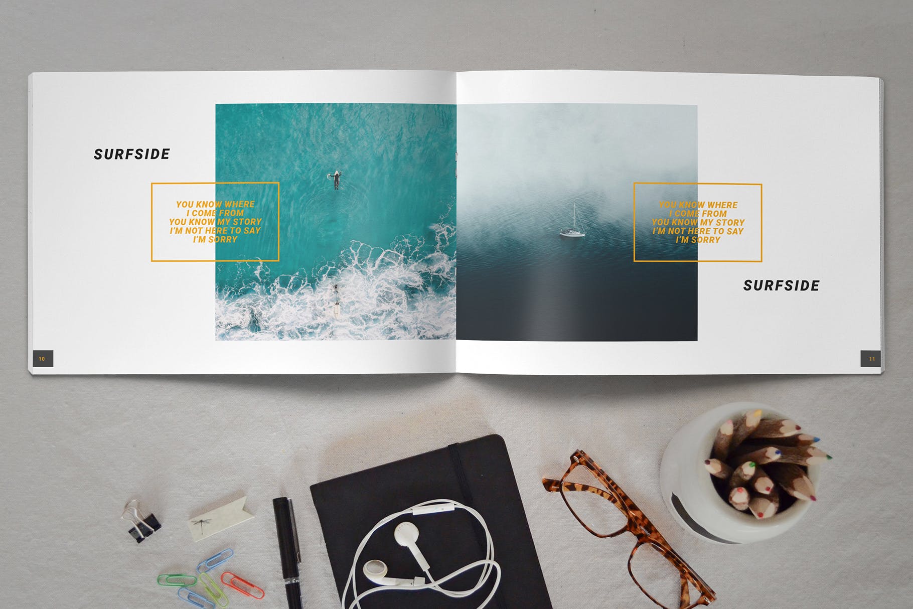 InDesign横版宣传册非凡图库精选目录设计模板模板 InDesign Brochure Catalog Template插图(6)