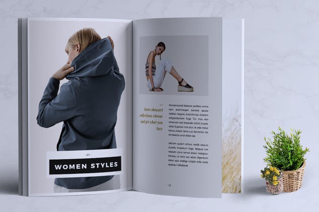 时装品牌新品目录产品画册素材库精选Lookbook设计模板 MILENIA Fashion Lookbook插图(5)