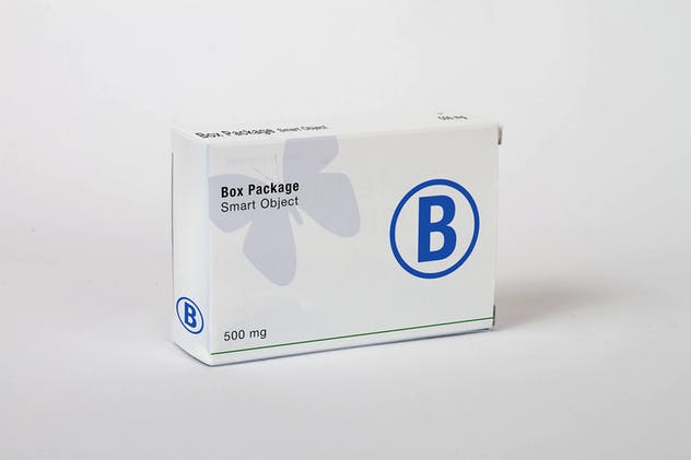 药品纸盒包装外观设计素材库精选模板 Box Package Mock Up插图(3)