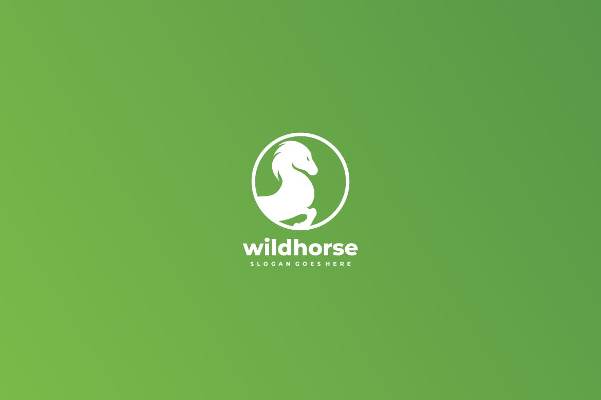 野马图形Logo设计非凡图库精选模板 Wild Horse Logo插图(1)
