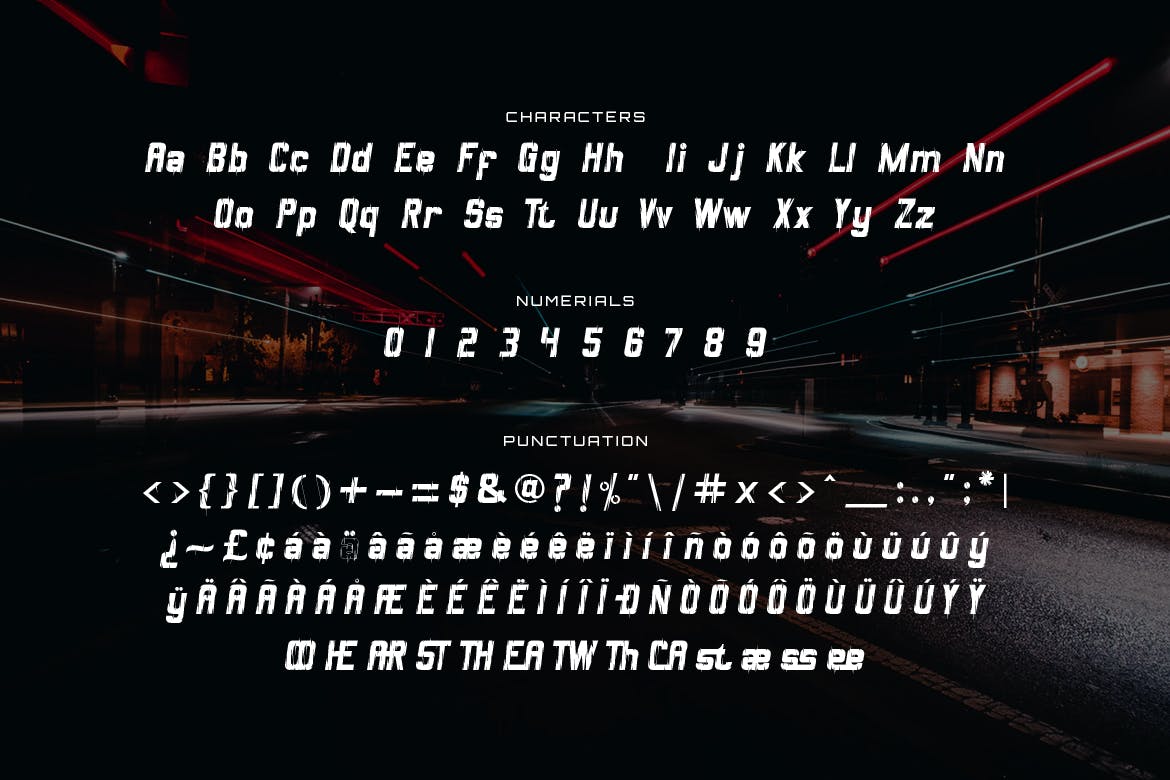 独特动感艺术风格英文无衬线字体16设计素材网精选 Escalated – Fast Motorsport Racing Font插图(1)