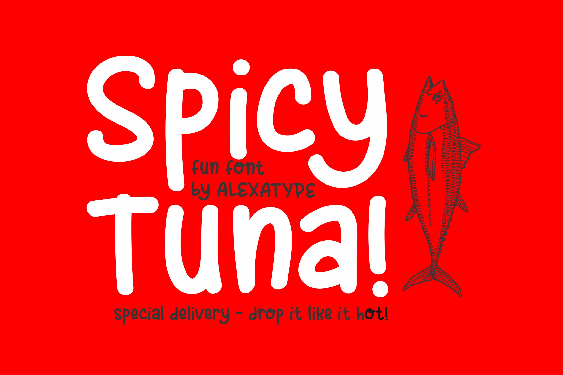可爱风格英文儿童字体素材库精选下载 Spicy Tuna – Fun Children Font插图