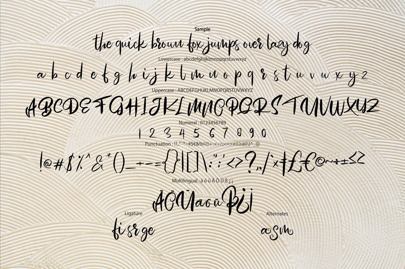 漩涡风格英文书法字体素材天下精选 Mosem | Swirl Script Font插图(5)