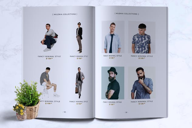 时装品牌新品目录产品画册16设计网精选Lookbook设计模板 MILENIA Fashion Lookbook插图(6)