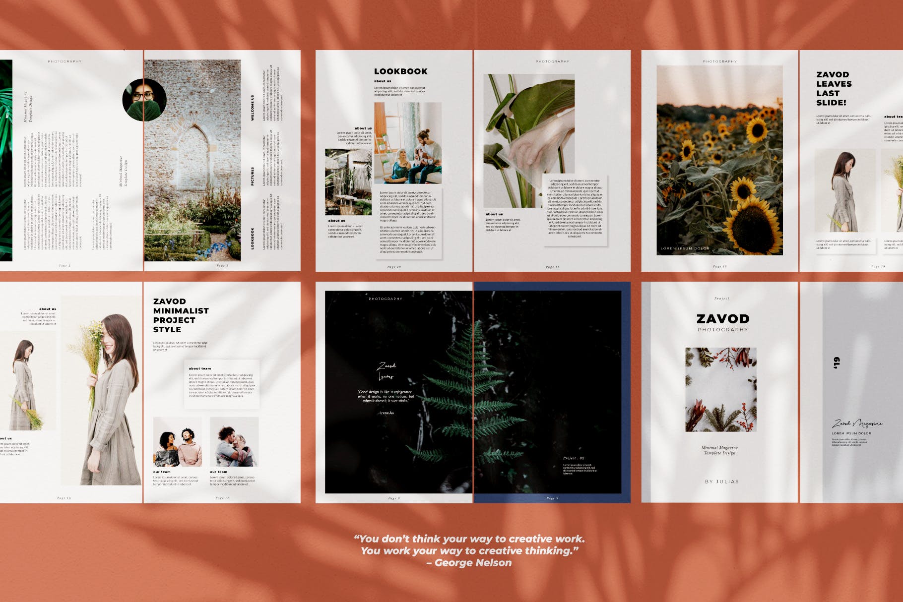 摄影/模特主题16设计网精选杂志排版设计模板 ZAVOD Business Magazine Minimal Template – LS插图(5)