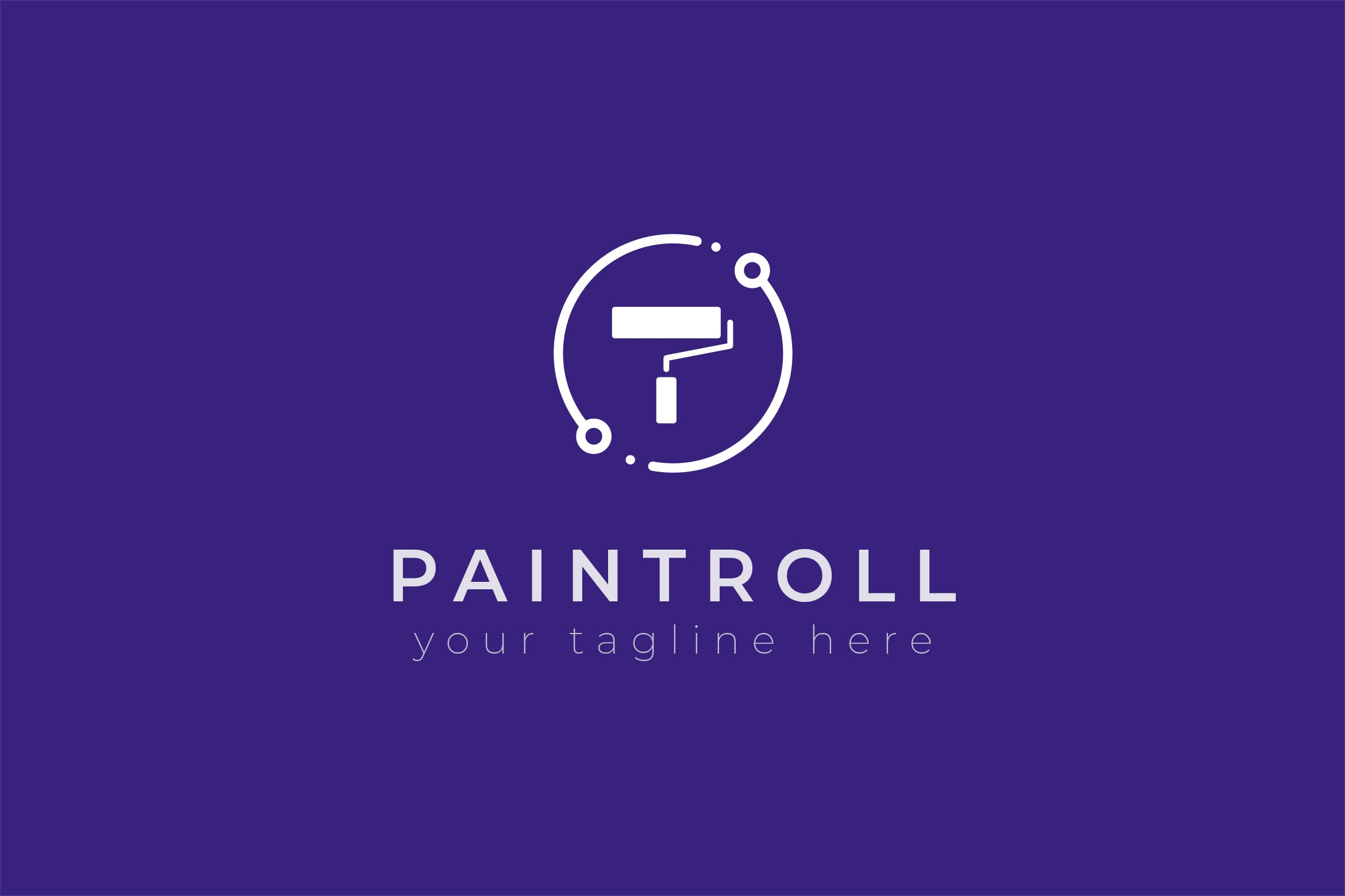 油漆品牌油漆滚刷图形Logo设计非凡图库精选模板 Paintroll – Premium Logo Template插图