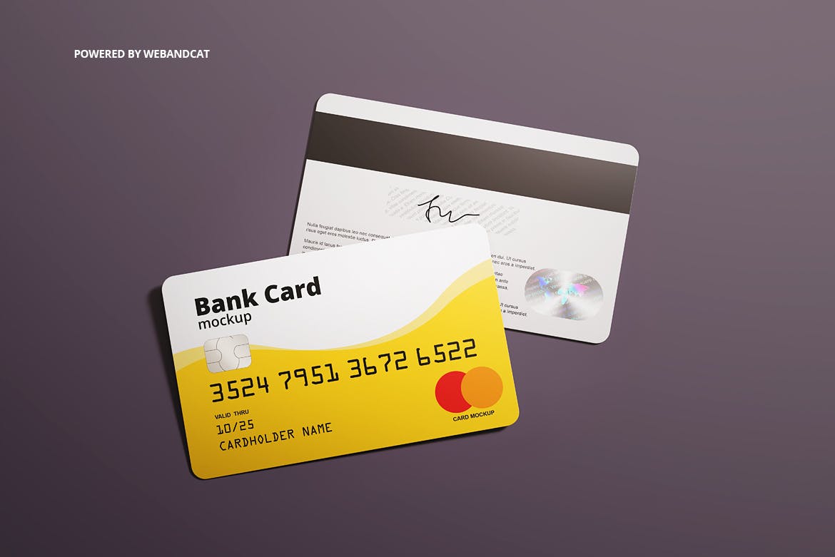 银行卡/会员卡版面设计效果图素材库精选模板 Bank / Membership Card Mockup插图(5)