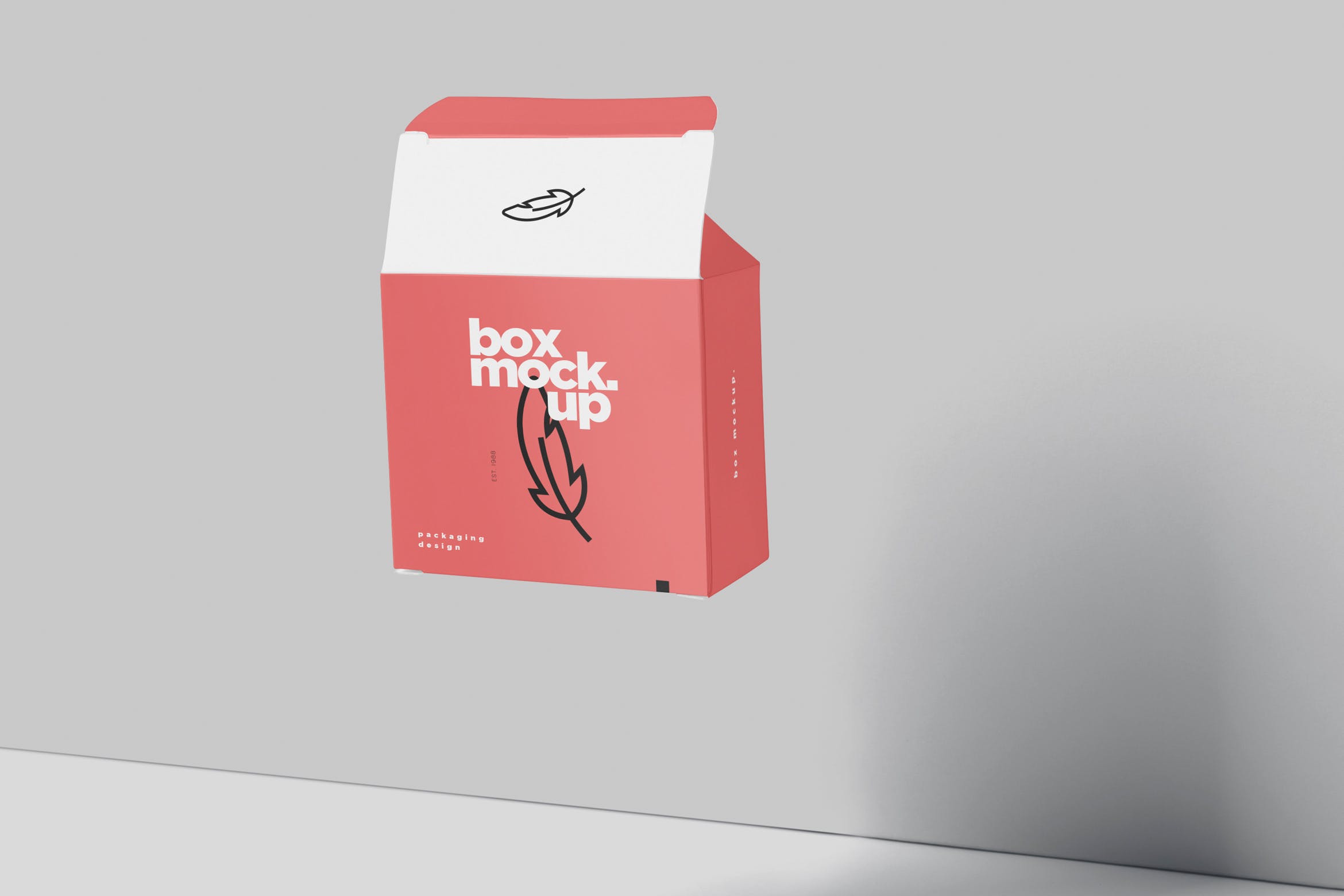 扁平方形包装盒外观设计效果图素材库精选 Box Mockup – Square Slim Size插图