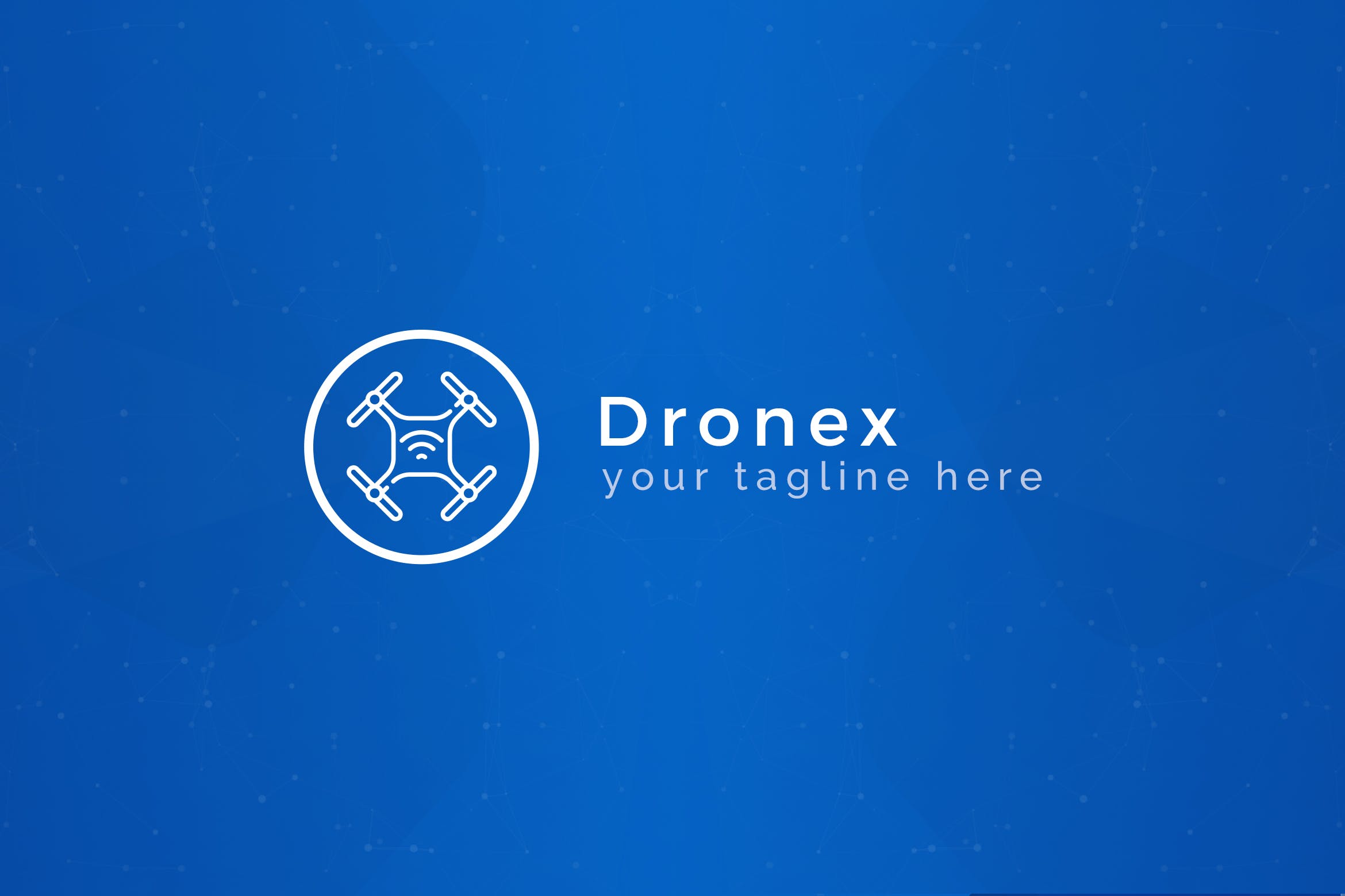 无人机品牌Logo设计16图库精选模板 Dronex – Premium Drone Logo Template插图