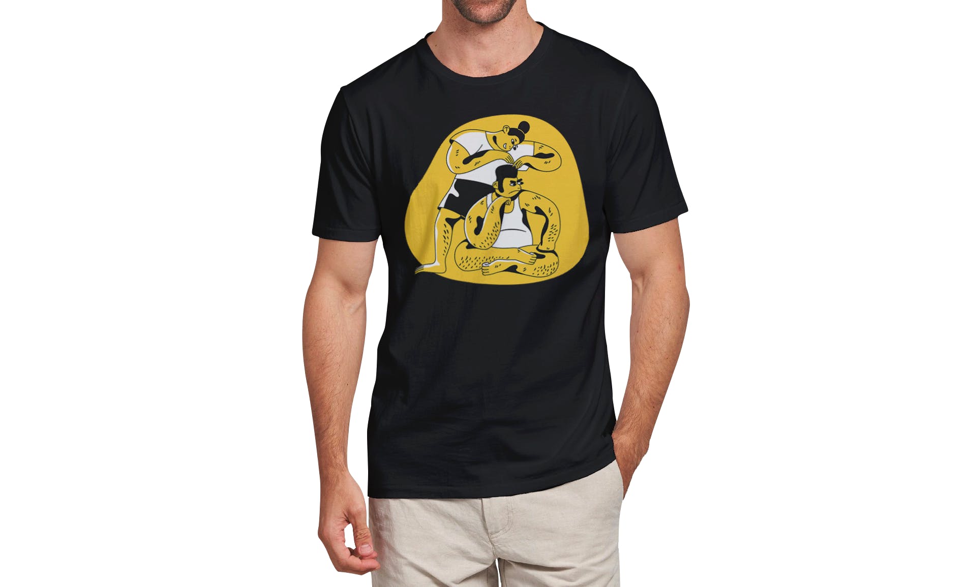 男士T恤印花设计效果图样机16设计网精选v03 T-shirt Mockup Vol 03插图(8)