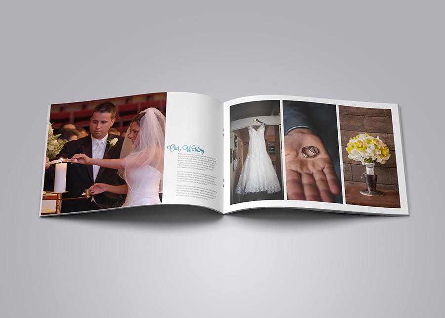 现代时尚简约风格婚纱照画册设计模板 Wedding Photo Album插图(4)
