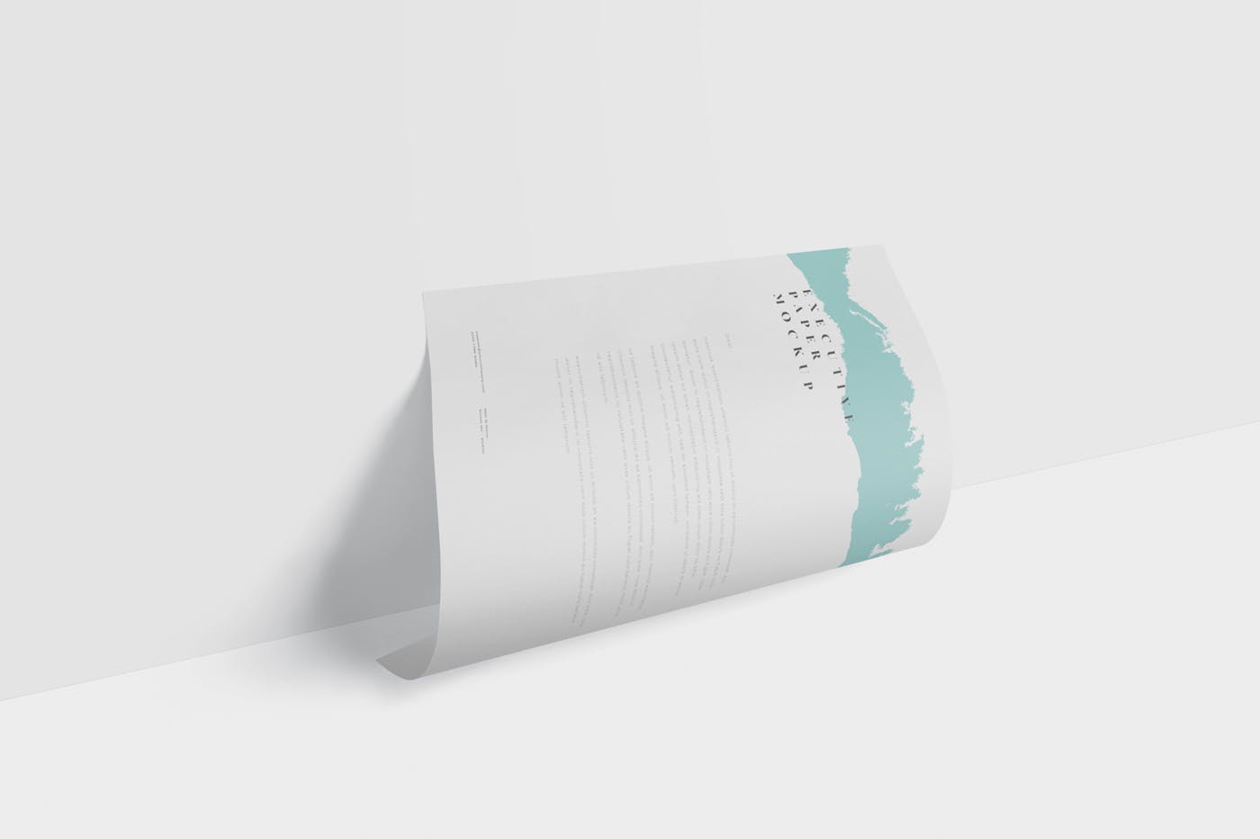 企业宣传单张设计效果图样机普贤居精选 Executive Paper Mockup – 7×10 Inch Size插图(4)