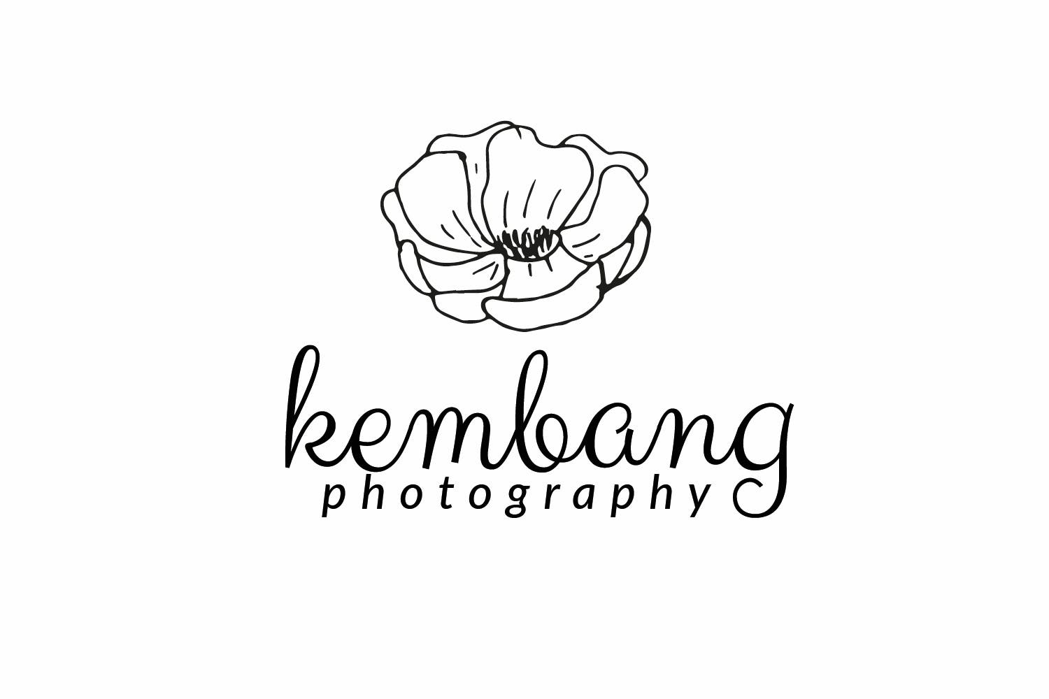 花卉几何图形摄影品牌Logo设计素材库精选模板 Flower Photography Logo插图(1)