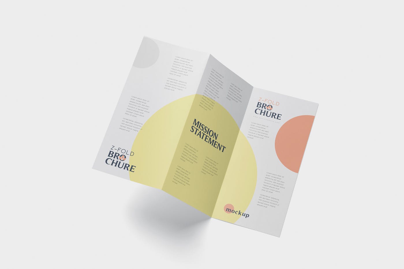 三折页设计风格企业传单/宣传单设计图样机素材中国精选 DL Z-Fold Brochure Mockup – 99 x 210 mm Size插图(3)