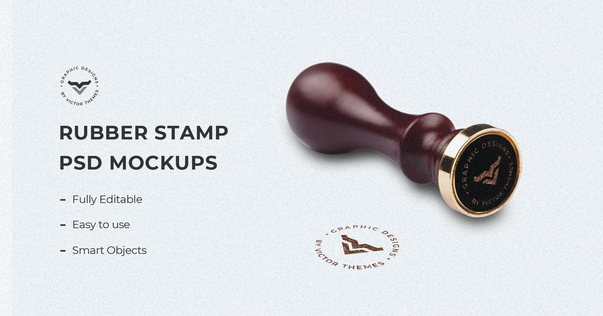 印章设计效果图普贤居精选 Stamp Mockup Template插图