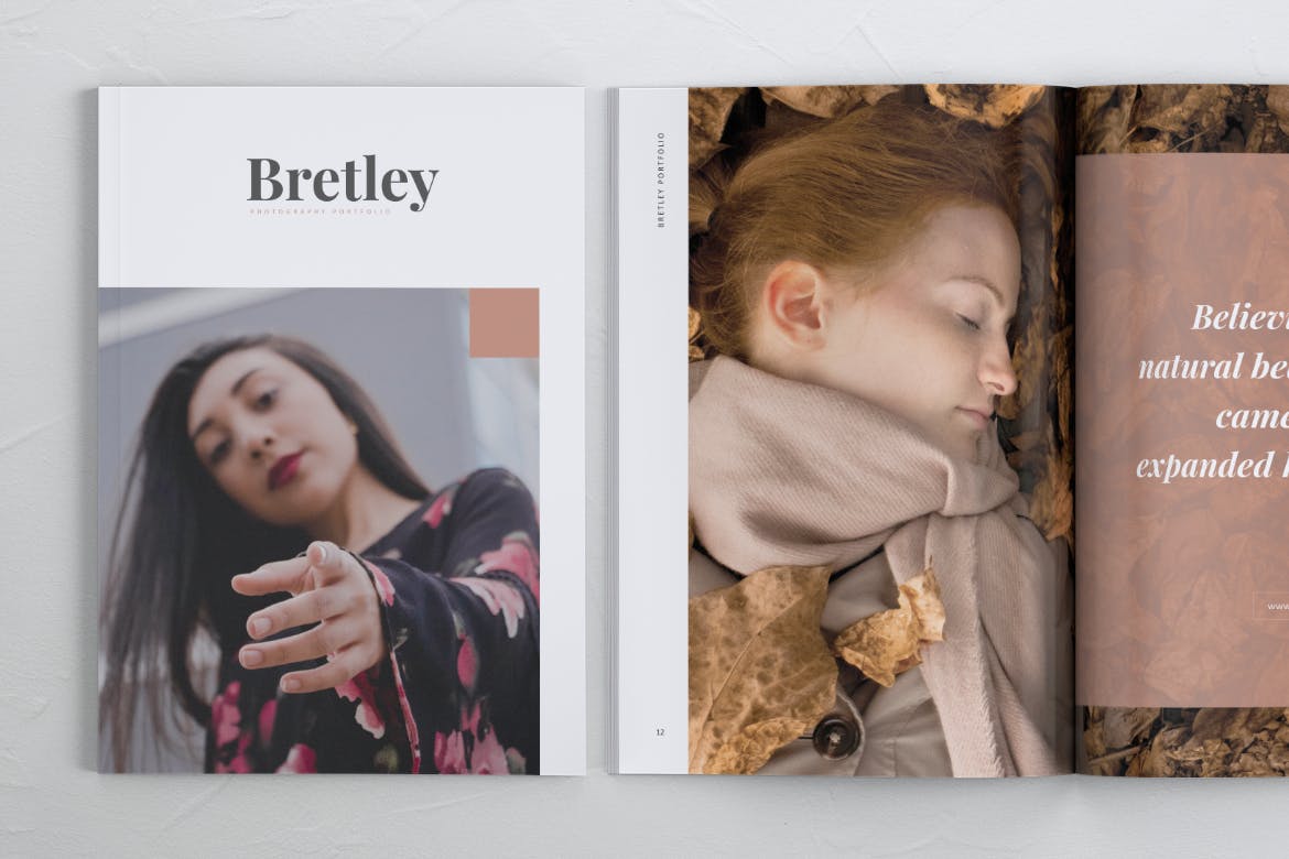 创意摄影作品集/照片画册设计模板 BRETLEY Creative Photography Portfolio Brochures插图(6)