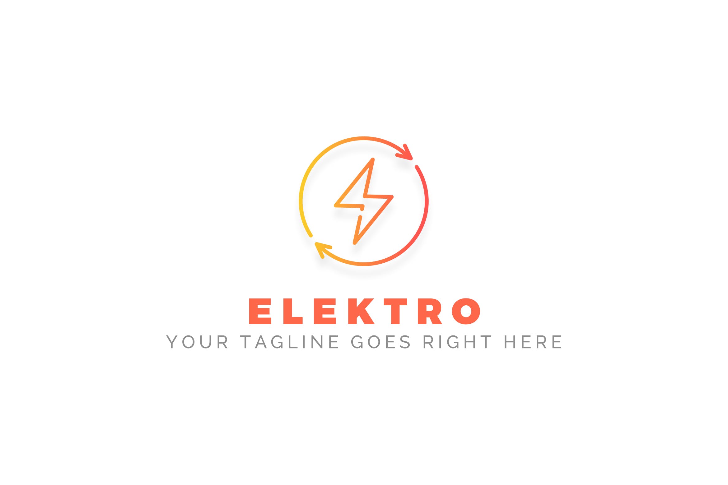 充电宝/移动电源/充电设备品牌Logo设计非凡图库精选模板 Elektro – Electrician Logo Template插图