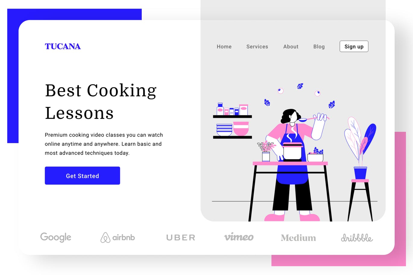 烹饪主题网站设计矢量插画设计素材 Cooking插图