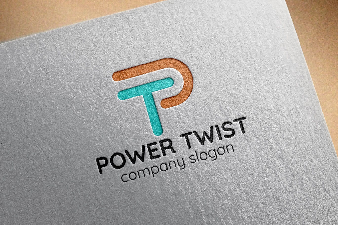 P字母图形创意Logo设计普贤居精选模板 Power Twist Creative Logo Template插图(2)