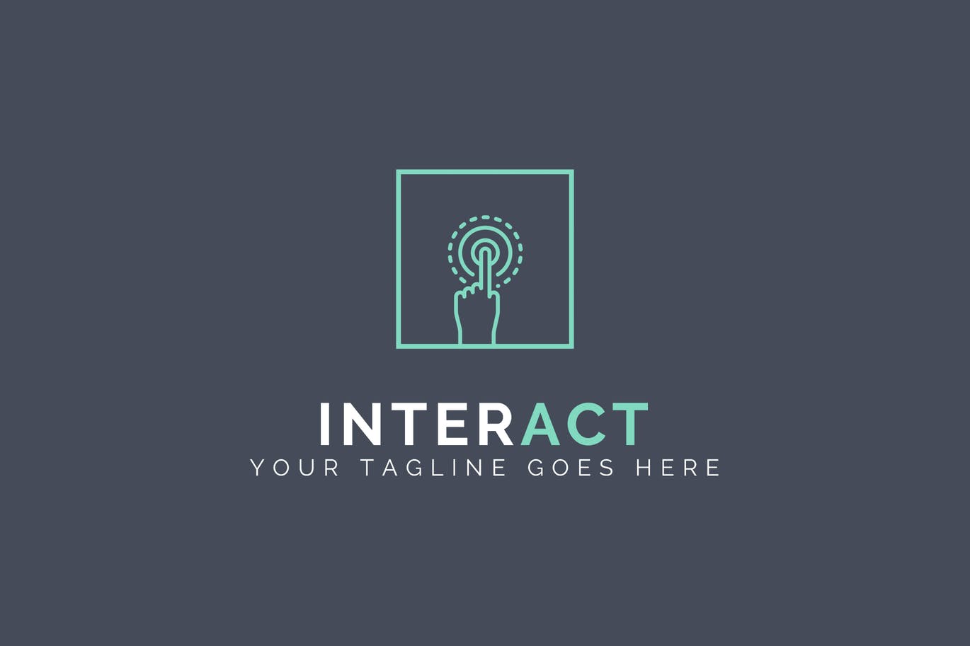 人机交互系统抽象Logo设计非凡图库精选模板 Interact – Abstract Logo Template插图