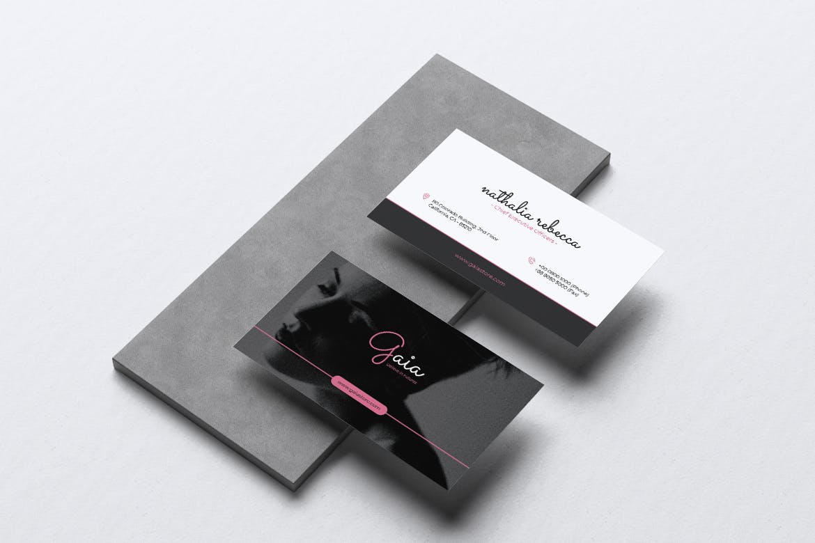 时装秀/活动传单&普贤居精选名片模板 GAIA Fashion Show / Event Flyer & Business Card插图(2)