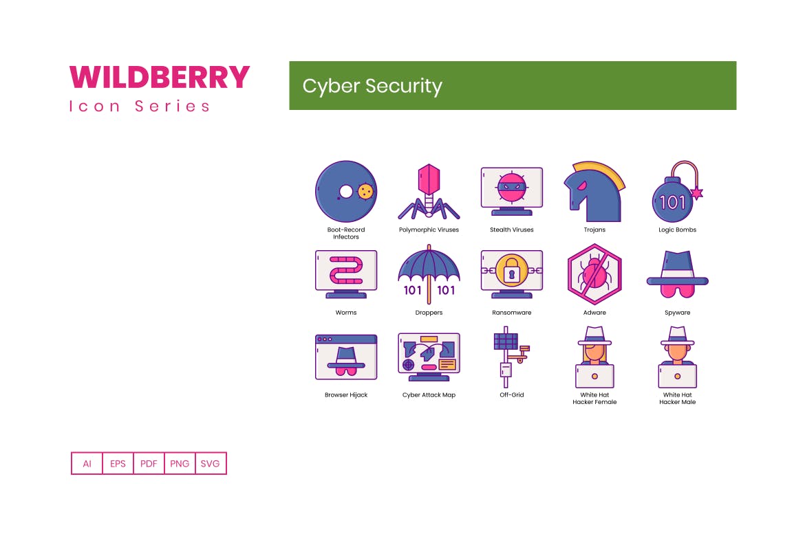 90枚网络和在线安全主题矢量16图库精选图标 Cyber & Online Security Icons插图(4)