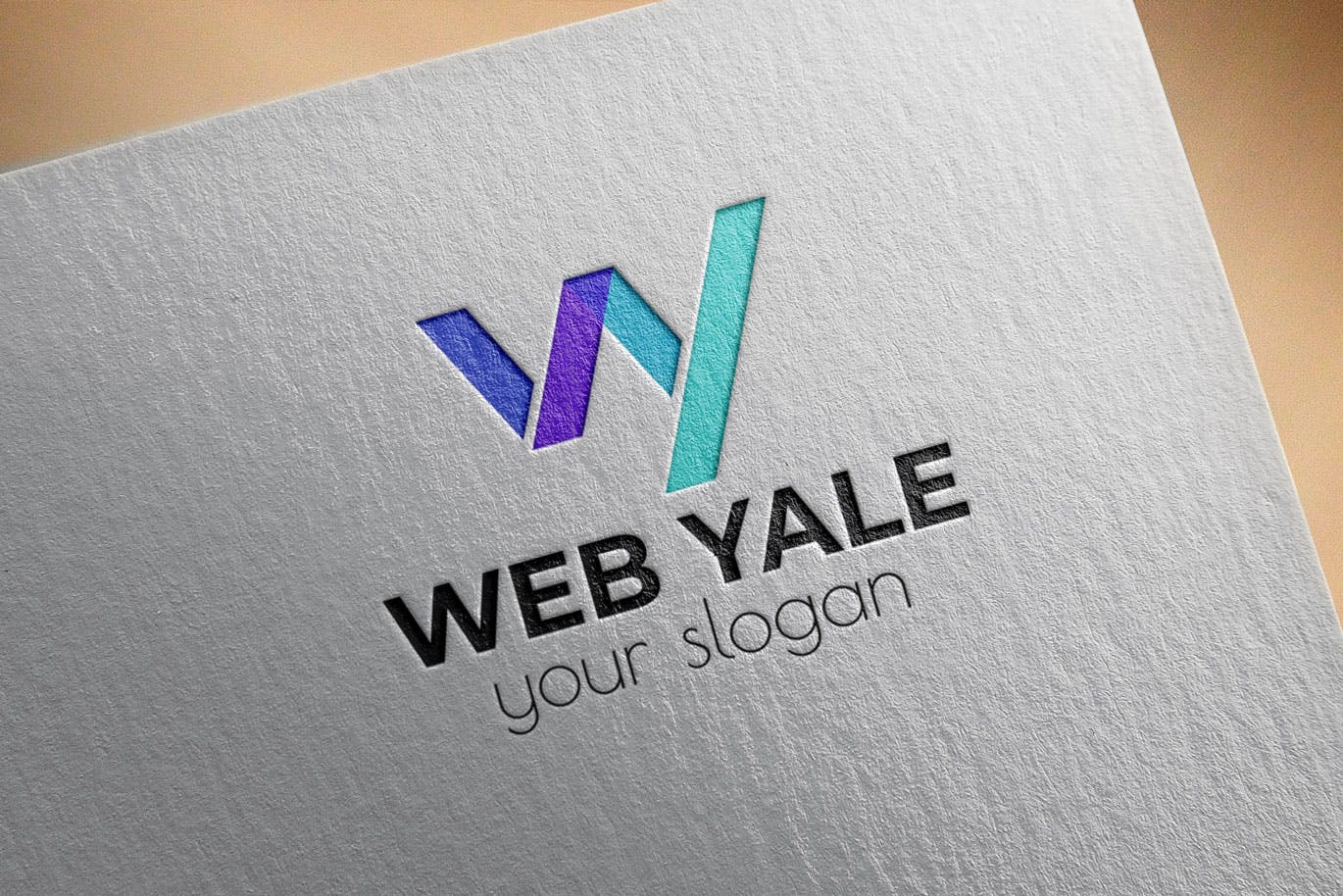 W&Y字母组合几何图形现代Logo设计素材库精选模板 Web Yale Modern Logo Template插图(2)
