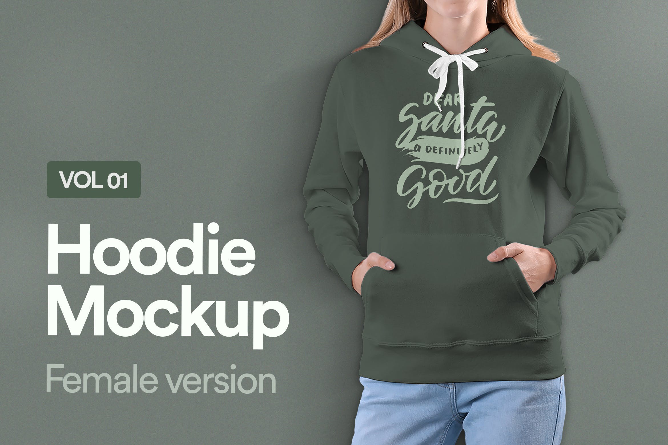 女士连帽卫衣设计预览样机素材库精选v01 Hoodie Mockup Vol 01插图