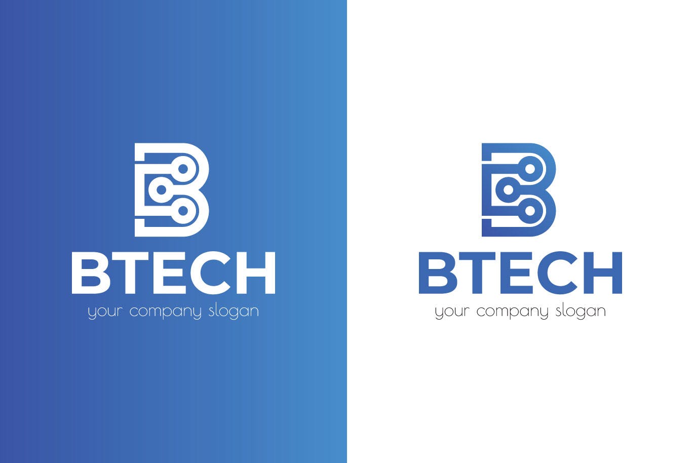 基于B字母图形的企业Logo设计素材库精选模板 Letter Based Business Logo Template插图(1)