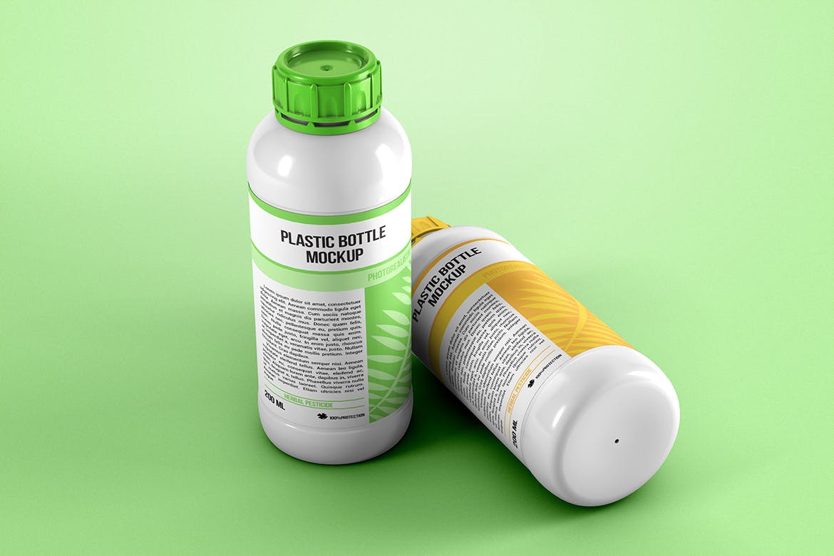 200ML塑料瓶外观设计图素材库精选 Plastic Bottle Mockup插图(4)