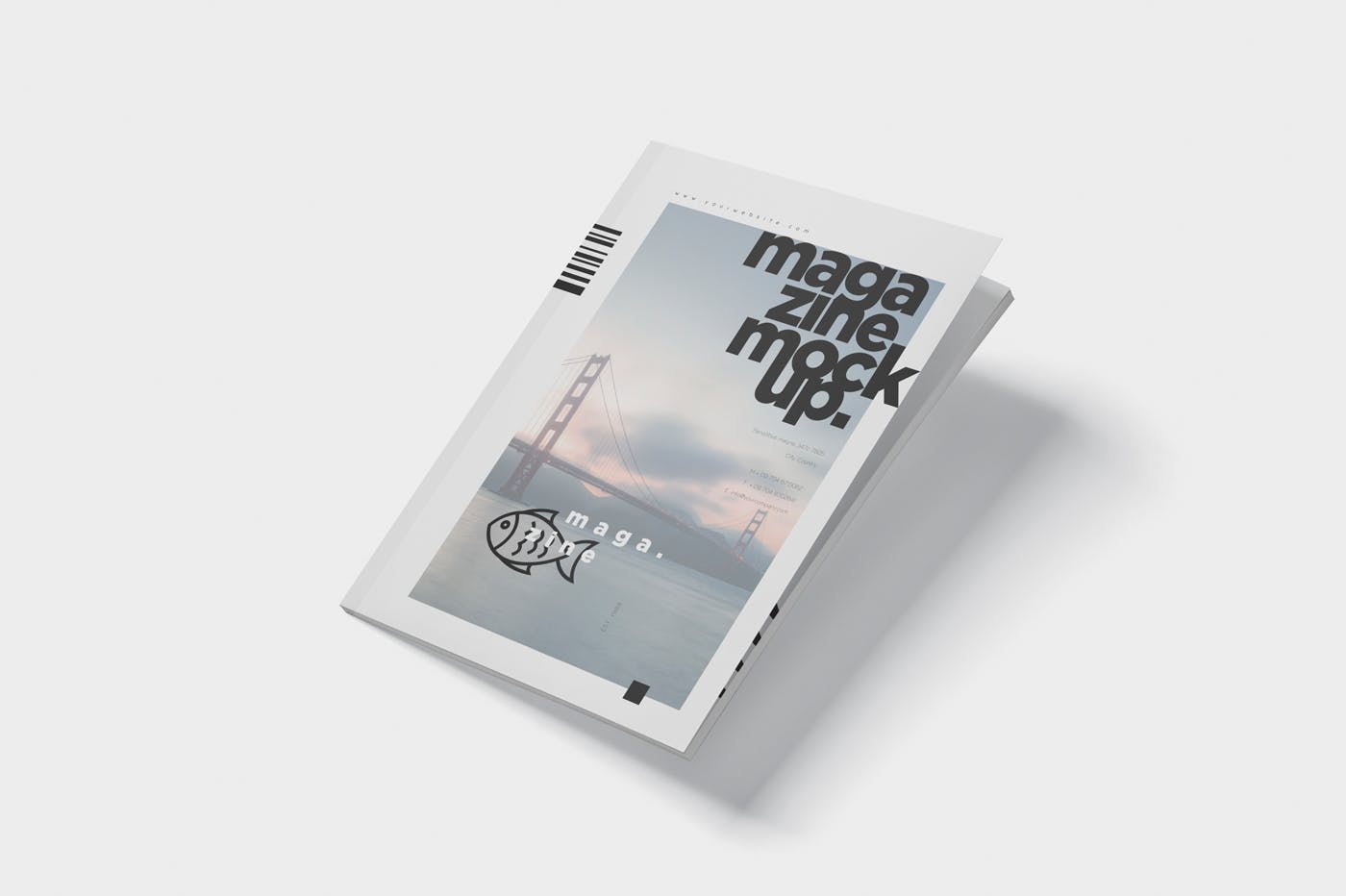 A4尺寸大小杂志封面&内页版式设计图样机素材中国精选 Magazine Mockup – A4 210×297 mm Size插图(2)