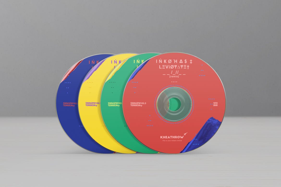CD/DVD光盘包装&封面设计素材库精选模板v1 CD / DVD Сardstock Paper Sleeve Mock-Ups Vol.1插图(8)