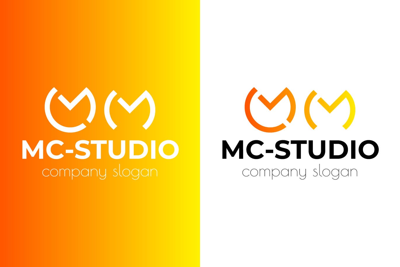 创意工作室图形Logo设计普贤居精选模板 Mc Studio Creative Logo Template插图(1)