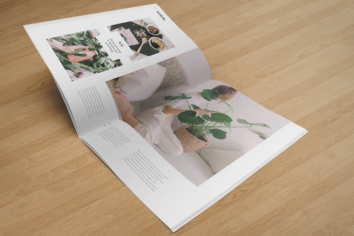 A4宣传小册子/企业画册翻页视图样机16设计网精选 A4 Brochure Mockup Open Pages插图(2)