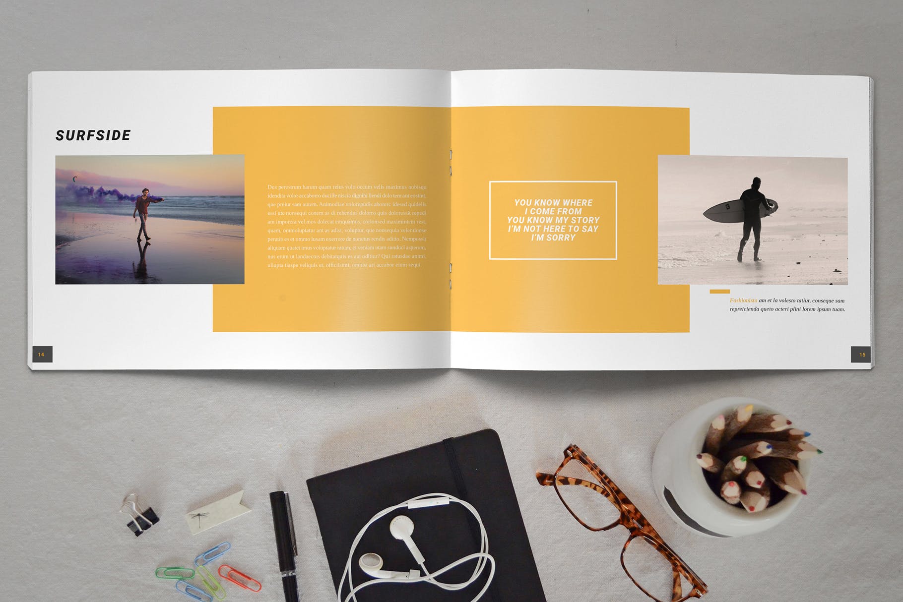 InDesign横版宣传册普贤居精选目录设计模板模板 InDesign Brochure Catalog Template插图(8)