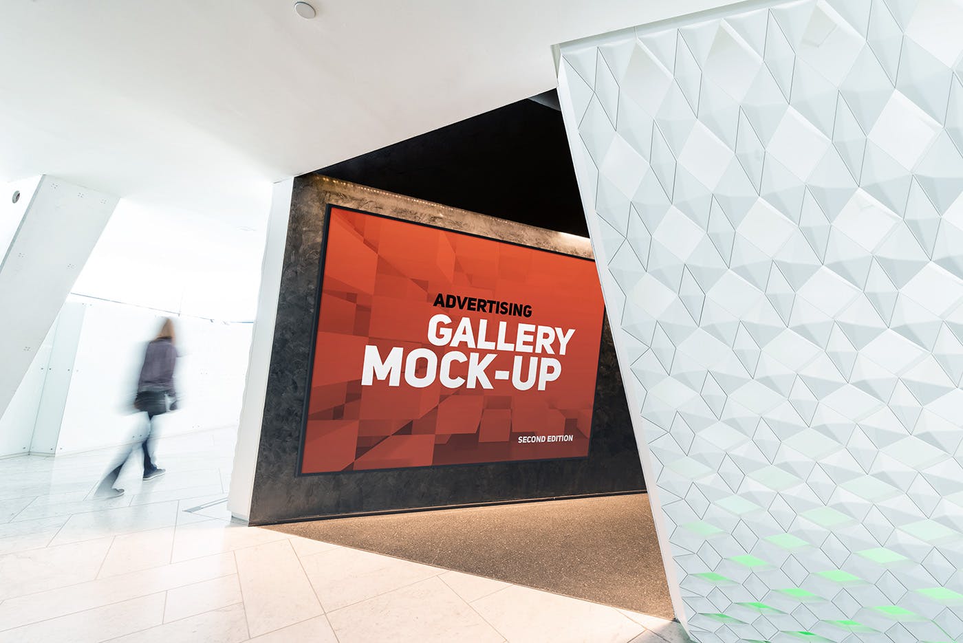 展厅画廊巨幅海报设计图样机非凡图库精选模板v3 Gallery Poster Mockup v.3插图(6)